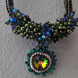 Hand beaded Necklace made in Isreal